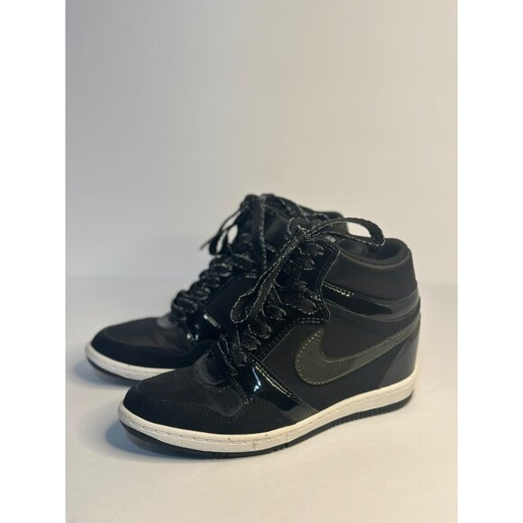 Nike Shoes - Nike Air Force Sky High Women's US Hidden Wedge Shoes Sneaker Boots Black SZ 7